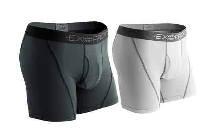 2 Pack ExOfficio Men Underwear Men's Sport Mesh 6" Boxer Brief Breathable Lightweight Quick Drying Man Underwear USA Size S-XXL