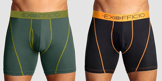 2 Pack ExOfficio Men Underwear Men's Sport Mesh 6" Boxer Brief Breathable Lightweight Quick Drying Man Underwear USA Size S-XXL