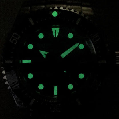 Tandorio 43mm NH35A Men Automatic Watch Blue Sea Dial Sapphire Glass Deep Swimming Watches 10ATM Waterproof Steel Bracelet