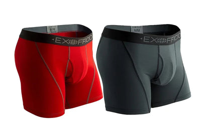 2 Pack ExOfficio Men Underwear Men's Sport Mesh 6" Boxer Brief Breathable Lightweight Quick Drying Man Underwear USA Size S-XXL