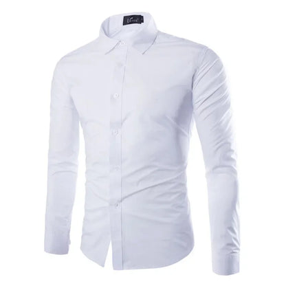 Mens Striped Shirts Business Slim Fit Male Shirt Black White 2025 Long Sleeved Social Clothes Camisa Masculina Vetement Homme