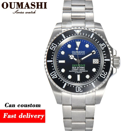 44mm Men's watch Stainless steel Deep Sea Mechanical Watch sapphire glass Waterproof NH35 watch Automatic mechanical Movement