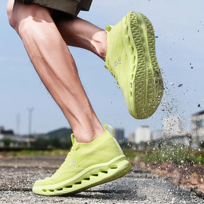 Performance Meets Comfort: Men's Ultra-Light Breathable Running Shoes - Quick-Dry Tech with Cushioned Rebound for Outdoor