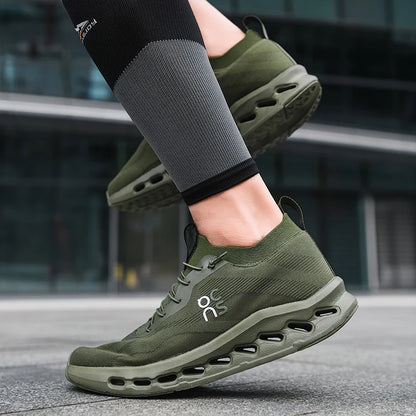 Performance Meets Comfort: Men's Ultra-Light Breathable Running Shoes - Quick-Dry Tech with Cushioned Rebound for Outdoor