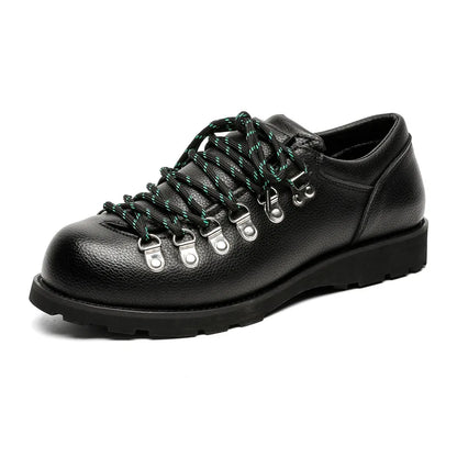 Men's Casual round Toe Leather oes Faionable Briti Sle  Spring 2025 Comfortable Wear Resistant Rubber Sole