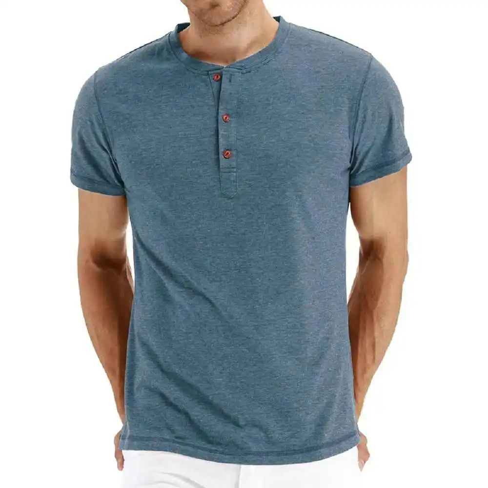 Modern Sle Men's round Ne Bule ort Sve irt Ultra Slim Fit Pure Cotton Youthful ular Daily Wear Summer irt