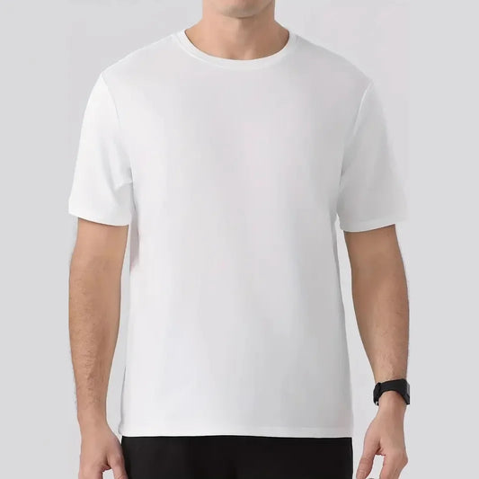 DX001 Milk Silk Short Sleeve T-Shirt Simple Style Classic Match Comfortable Skin-friendly Material Breathable Casual Crew Neck
