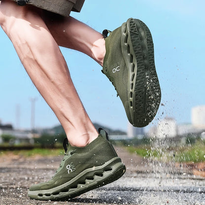 Performance Meets Comfort: Men's Ultra-Light Breathable Running Shoes - Quick-Dry Tech with Cushioned Rebound for Outdoor