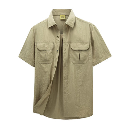 Button Up Shirts for Men Outdoor Lightweight Quick Dry Casual Shirt Hiking Tops Men Short Sleeve Shirts Breathable Soft Touch