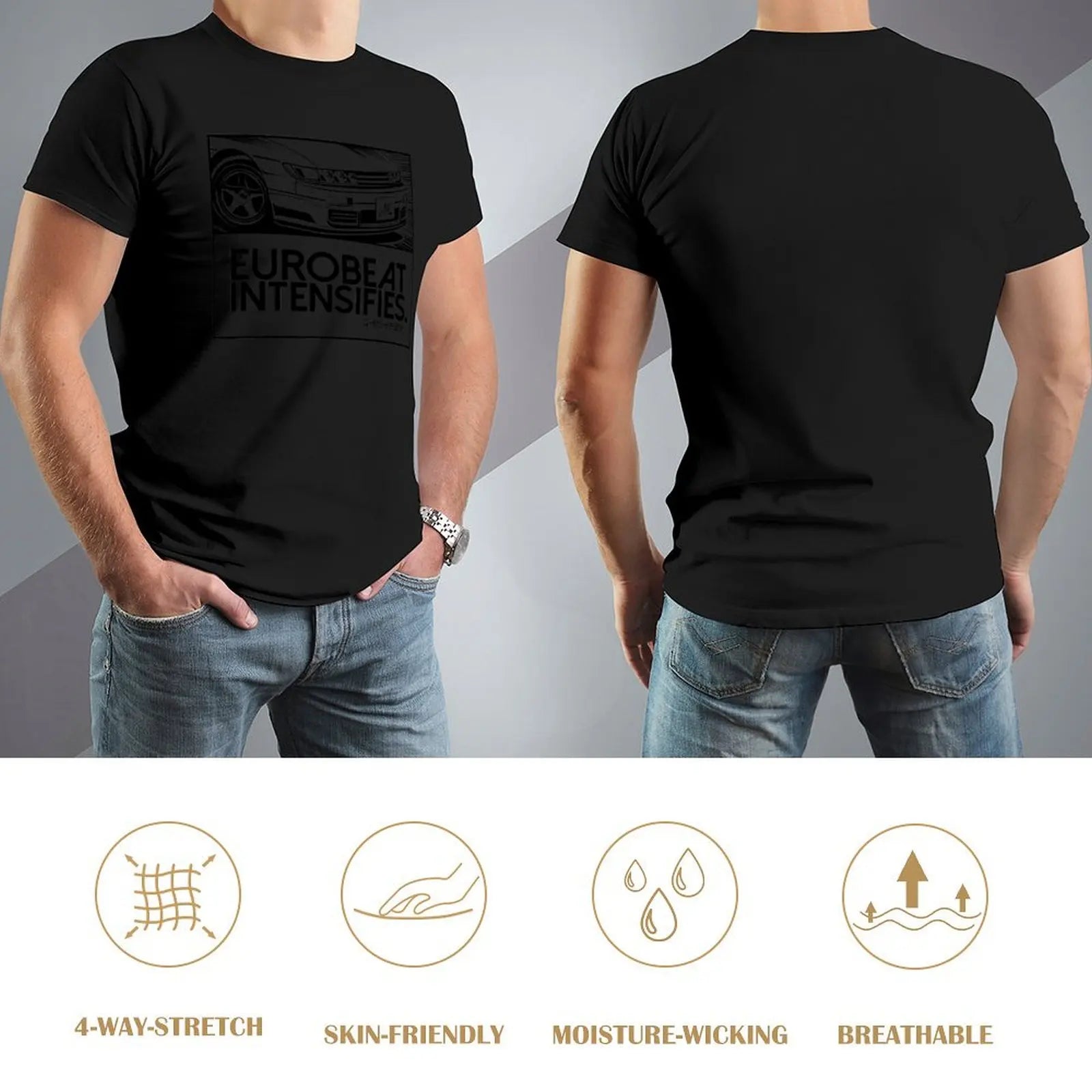 EUROBEAT INTENSIFIES - SILVIA S13 / Sileighty T-Shirt T-shirts man graphic t shirts graphic t shirt vintage Men's t shirts