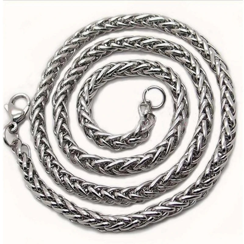 HNSP Stainless Steel Double Chain Cross Necklace Pendant For Men Gift Jewelry Accessory Gold Black Silver Color