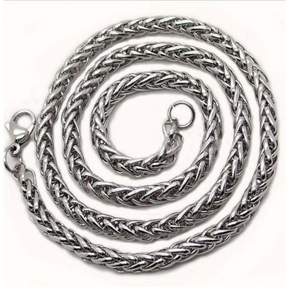 HNSP Stainless Steel Double Chain Cross Necklace Pendant For Men Gift Jewelry Accessory Gold Black Silver Color