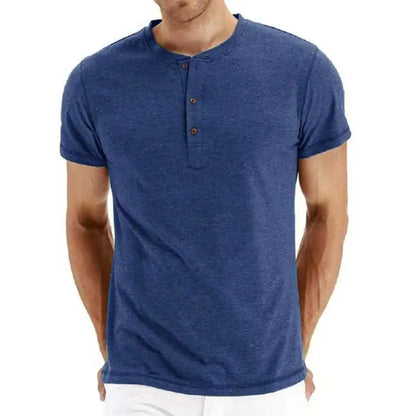 Modern Sle Men's round Ne Bule ort Sve irt Ultra Slim Fit Pure Cotton Youthful ular Daily Wear Summer irt