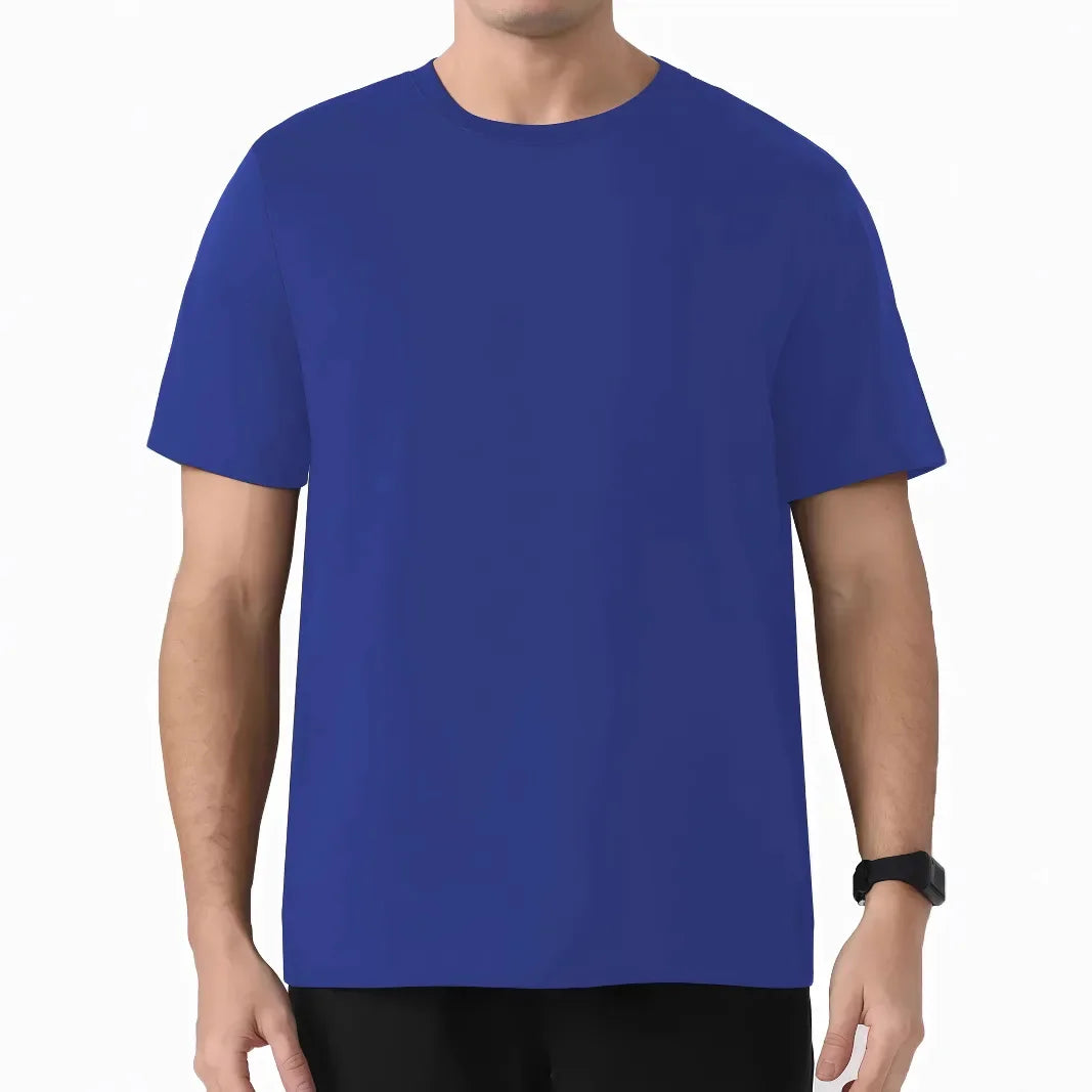 DX001 Milk Silk Short Sleeve T-Shirt Simple Style Classic Match Comfortable Skin-friendly Material Breathable Casual Crew Neck