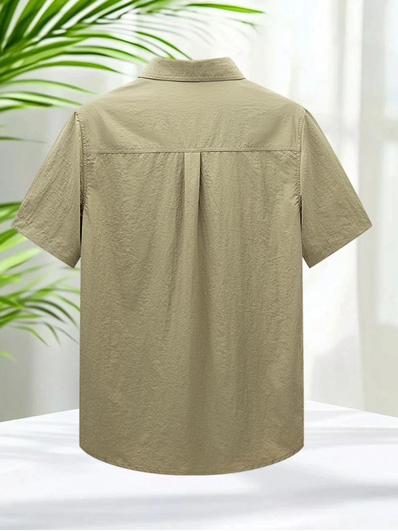 Button Up Shirts for Men Outdoor Lightweight Quick Dry Casual Shirt Hiking Tops Men Short Sleeve Shirts Breathable Soft Touch