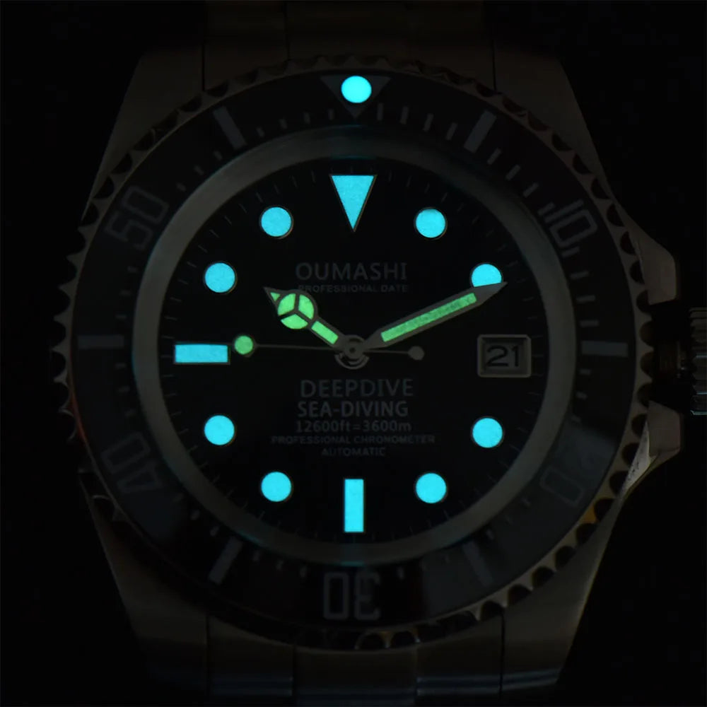 44mm Men's watch Stainless steel Deep Sea Mechanical Watch sapphire glass Waterproof NH35 watch Automatic mechanical Movement