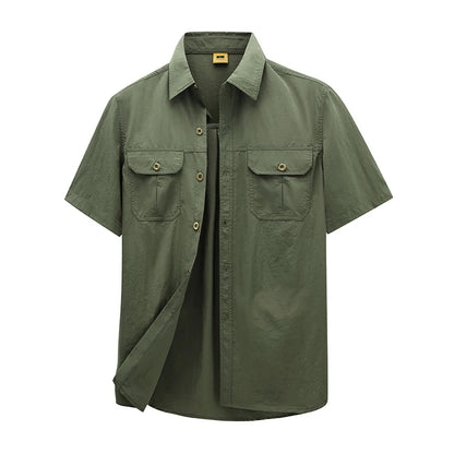 Button Up Shirts for Men Outdoor Lightweight Quick Dry Casual Shirt Hiking Tops Men Short Sleeve Shirts Breathable Soft Touch