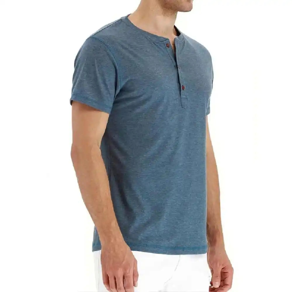 Modern Sle Men's round Ne Bule ort Sve irt Ultra Slim Fit Pure Cotton Youthful ular Daily Wear Summer irt