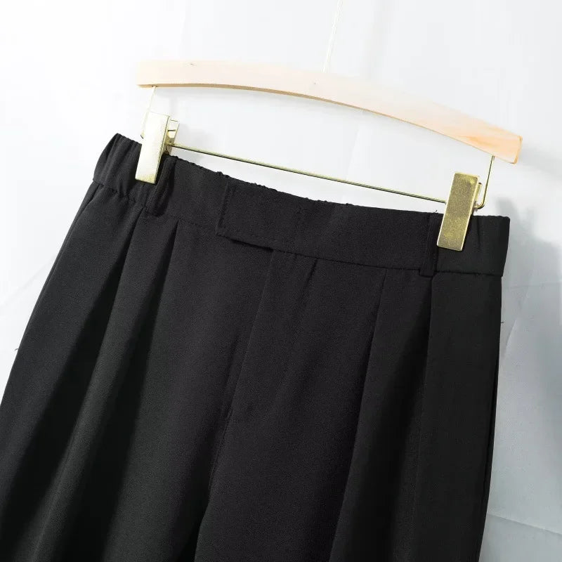 Men's Casual Slim Fit Trousers Nine Points Smooths Your Silhouette Spring Summer Suit Pants Loose Fit Other Material