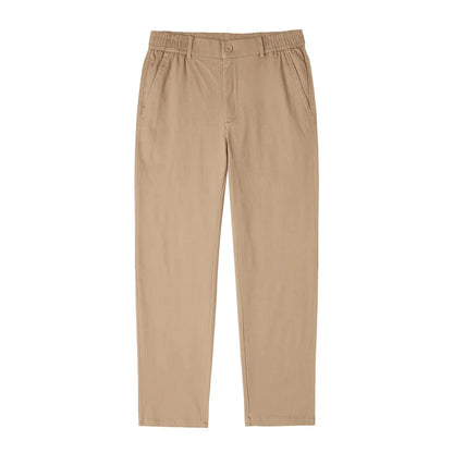 Autumn Men's Stretchable Pure Cotton Outdoor Casual Pants Simple Luxury Wear-Resistant Versatile Fashionable Straight-Leg Trouse