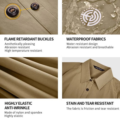 Work Men Shirts Safari Men Clothing Tactical Shirts Lightweight Casual Camping Long Shirt Man Hunting Clothes Combat Shirt