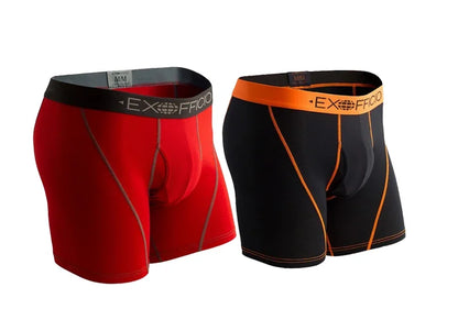 2 Pack ExOfficio Men Underwear Men's Sport Mesh 6" Boxer Brief Breathable Lightweight Quick Drying Man Underwear USA Size S-XXL