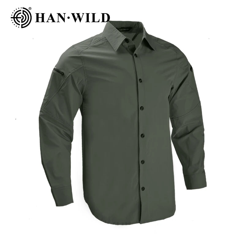 Work Men Shirts Safari Men Clothing Tactical Shirts Lightweight Casual Camping Long Shirt Man Hunting Clothes Combat Shirt