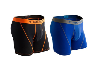 2 Pack ExOfficio Men Underwear Men's Sport Mesh 6" Boxer Brief Breathable Lightweight Quick Drying Man Underwear USA Size S-XXL
