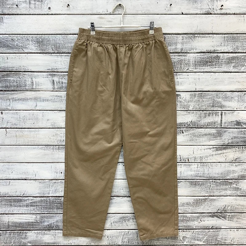 Coen Cone Casual Pants Men's Loose Elastic Waist Chef Sle Long Trousers Youth Faion Spring Collection Other Casual