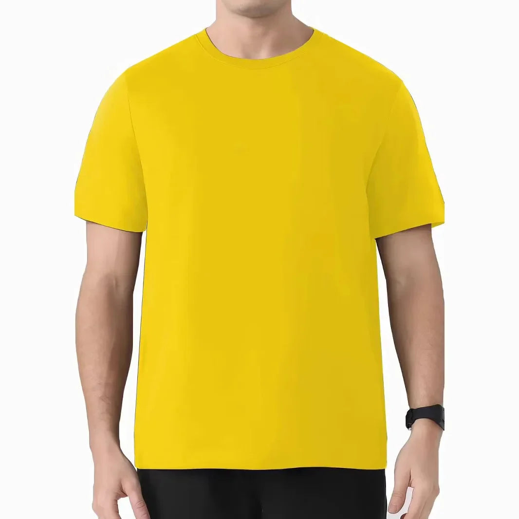 DX001 Milk Silk Short Sleeve T-Shirt Simple Style Classic Match Comfortable Skin-friendly Material Breathable Casual Crew Neck